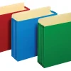 Pendaflex® Heavy-Duty Pockets, 3 1/2" Expansion, Letter Size, Assorted Colors, Pack Of 4 Pockets