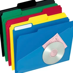 Pendaflex® Hot Pockets, 1/3 Cut, Letter Size, Assorted Colors, Pack Of 25