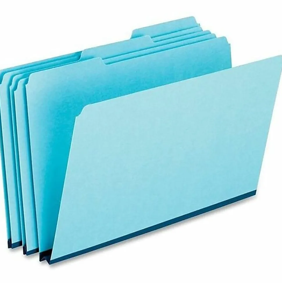 Pendaflex Oxford 1/3 Cut Pressboard Tab Folders, Legal Size, Blue, Box Of 25