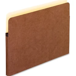 Pendaflex Oxford Standard Expanding Vertical File Pockets, Letter Size, 1 3/4" Expansion, 30% Recycled, Red, Pack Of 25