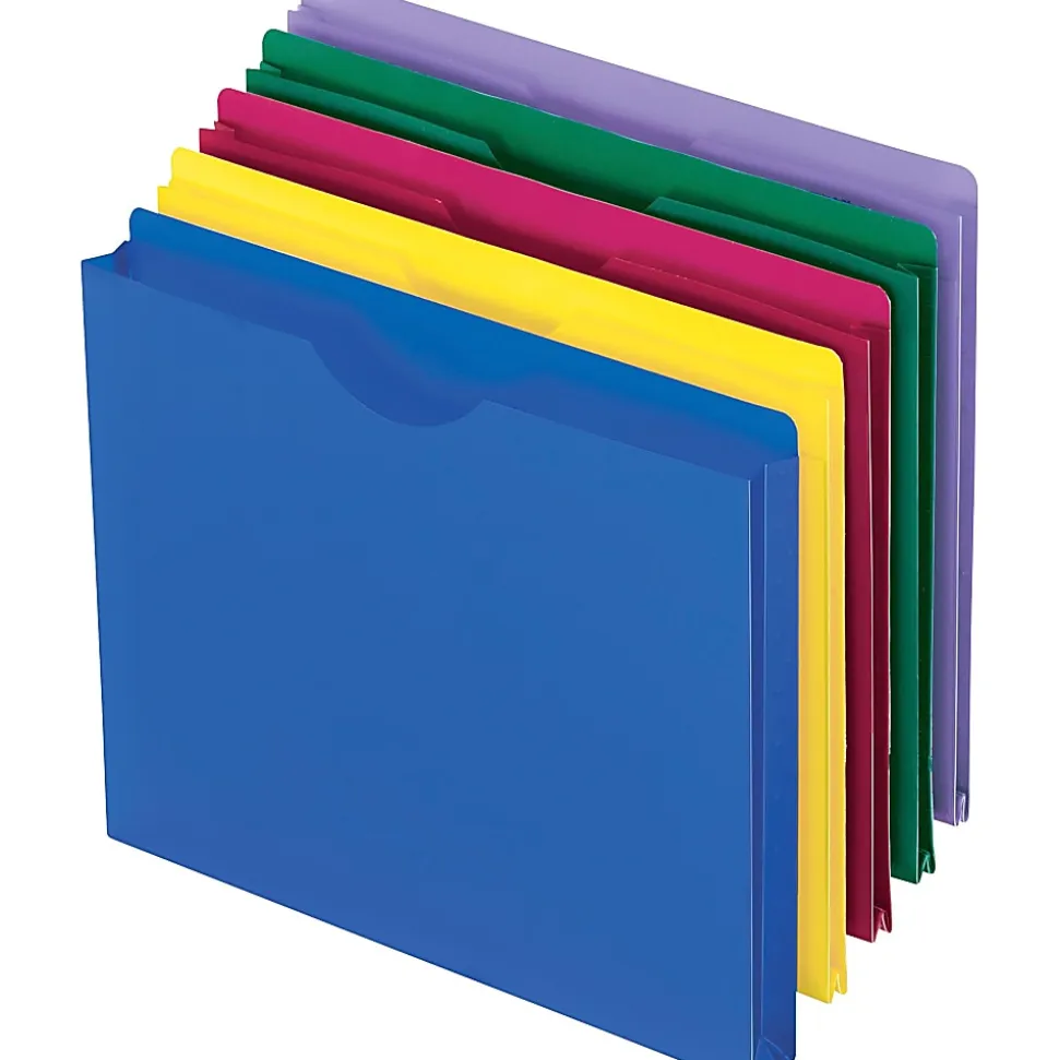 Pendaflex® Poly Expanding File Jackets, Letter Size, Assorted Colors, Pack Of 10