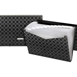 Pendaflex® Poly 13-Pocket Expanding File, Letter Size, Black