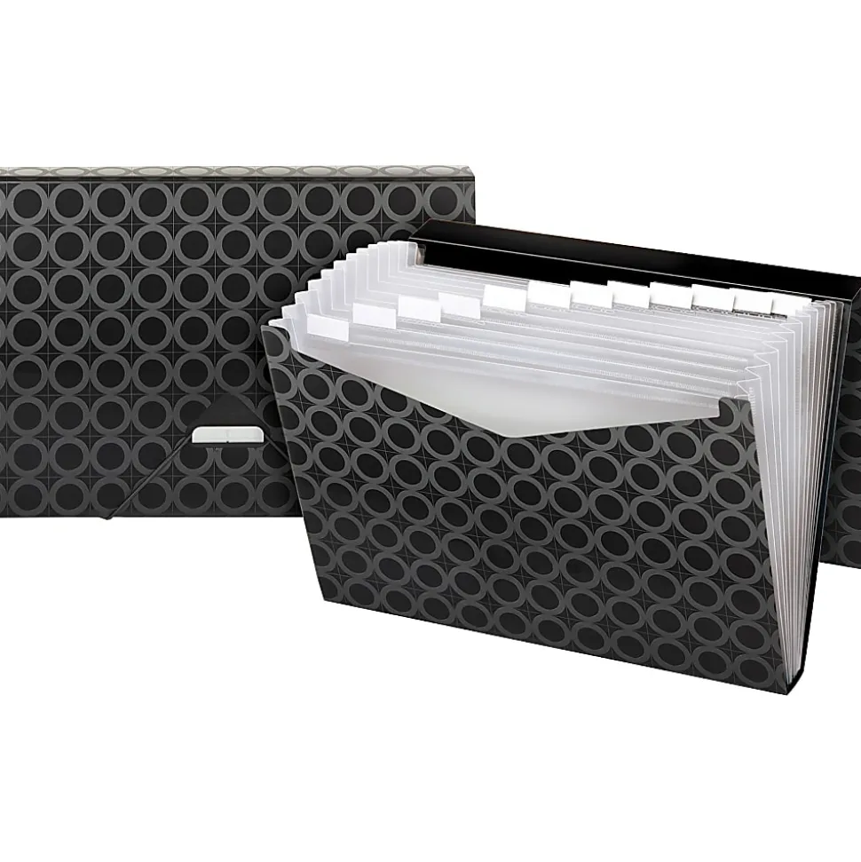 Pendaflex® Poly 13-Pocket Expanding File, Letter Size, Black