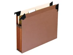 Pendaflex® Premium Expanding Files With Swing Hooks, 9 1/2" x 11 3/4", Dark Brown, Pack Of 5