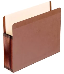 Pendaflex® Premium Reinforced File Pocket, 7" Expansion, 8 1/2" x 11", Dark Brown