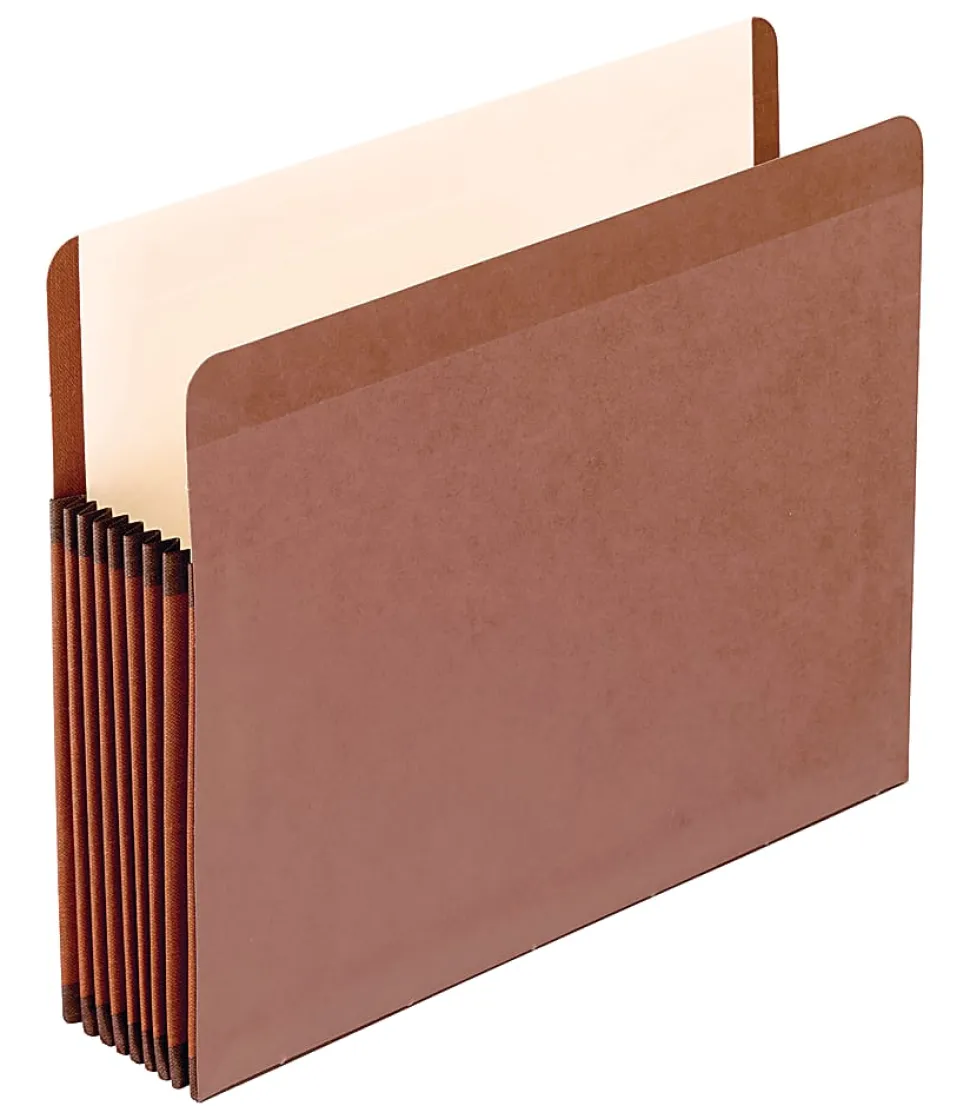 Pendaflex® Premium Reinforced File Pocket, 7" Expansion, 8 1/2" x 11", Dark Brown