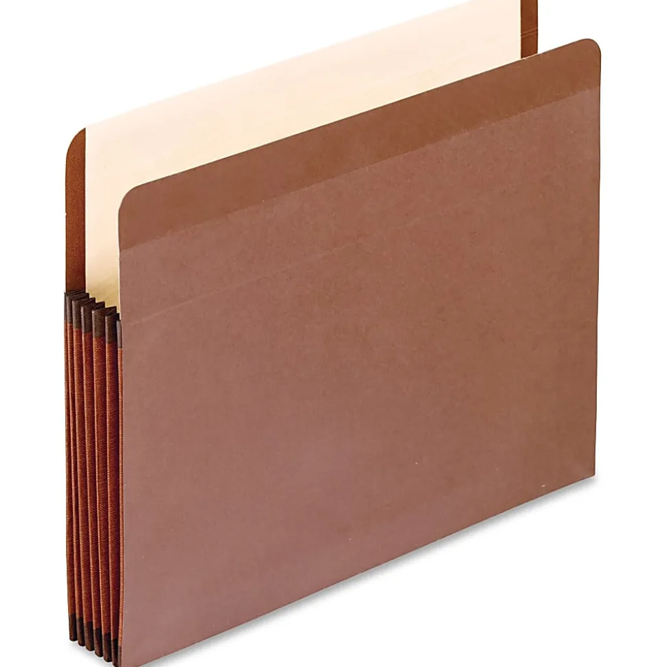 Pendaflex® Premium Reinforced File Pocket, 5 1/4" Expansion, 9 1/2" x 14 3/4", Dark Brown, Box Of 5