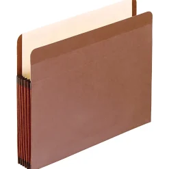 Pendaflex® Premium Reinforced File Pocket, 5 1/4" Expansion, 9 1/2" x 14 3/4", Dark Brown, Box Of 5