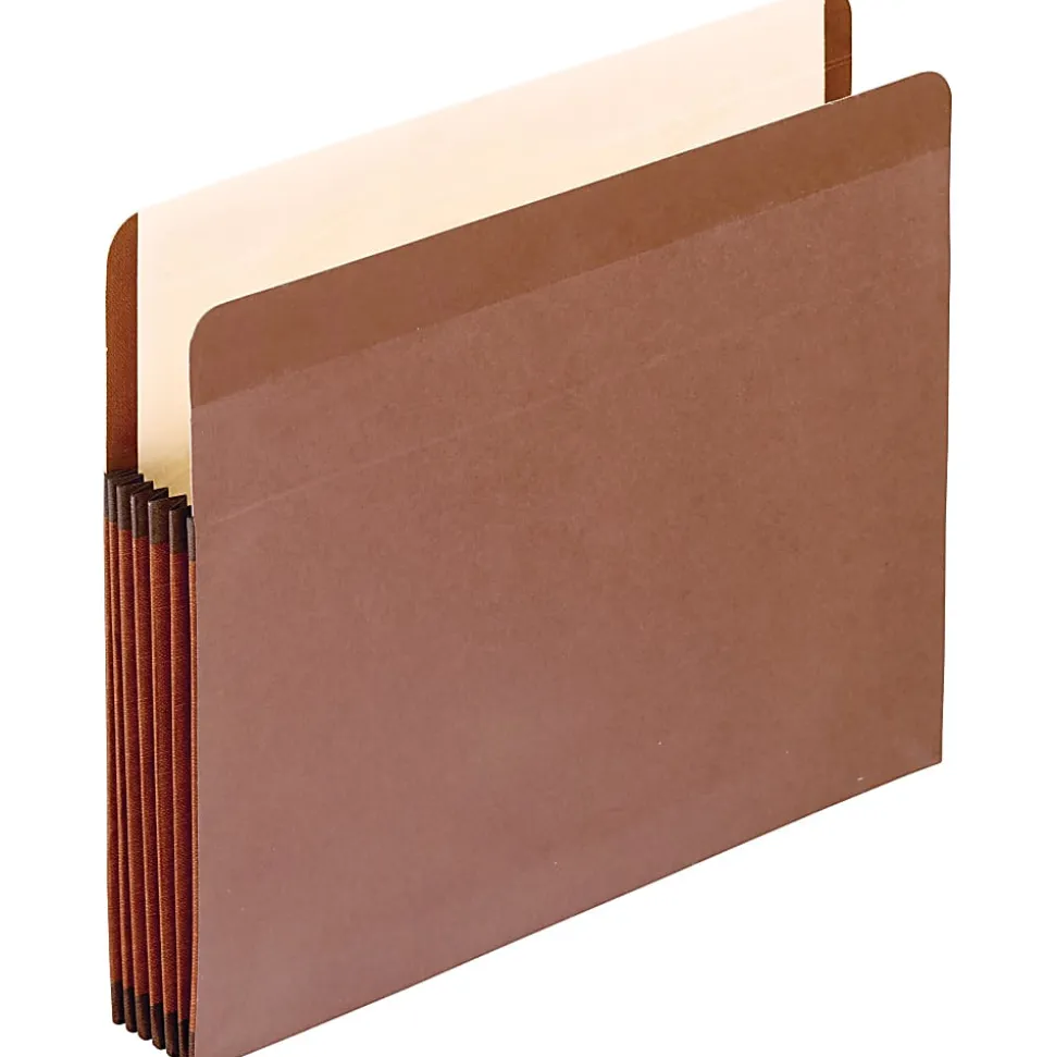 Pendaflex® Premium Reinforced File Pocket, 5 1/4" Expansion, 9 1/2" x 14 3/4", Dark Brown, Box Of 5