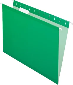 Pendaflex® Premium Reinforced Color Hanging File Folders, Letter Size, Bright Green, Pack Of 25 Folders