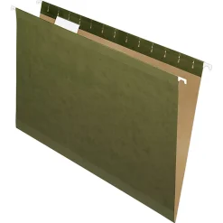 Pendaflex® Premium Reinforced Hanging Folders, 1/5 Cut, Legal Size, Standard Green, Pack Of 25