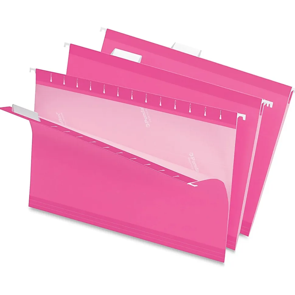 Pendaflex® Premium Reinforced Color Hanging Folders, Legal Size, Pink, Pack Of 25