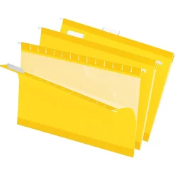 Pendaflex® Premium Reinforced Color Hanging Folders, Legal Size, Yellow, Pack Of 25