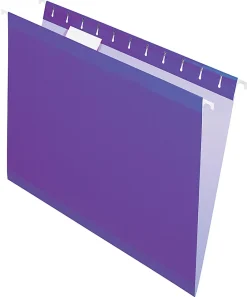 Pendaflex® Premium Reinforced Color Hanging Folders, Letter Size, Violet, Pack Of 25