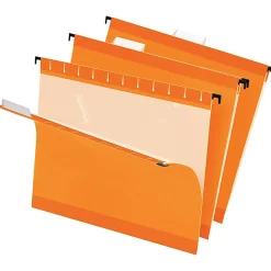 Pendaflex® Premium Reinforced Color Hanging Folders, Letter Size, Orange, Pack Of 25