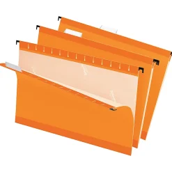 Pendaflex® Premium Reinforced Color Hanging Folders, Legal Size, Orange, Pack Of 25