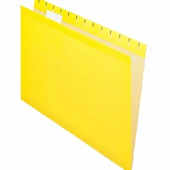Pendaflex® Premium Reinforced Color Hanging File Folders, Letter Size, Yellow, Pack Of 25 Folders