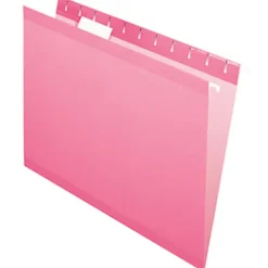 Pendaflex® Premium Reinforced Color Hanging File Folders, Letter Size, Pink, Pack Of 25 Folders