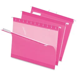 Pendaflex® Premium Reinforced Color Hanging File Folders, Letter Size, Pink, Pack Of 25 Folders