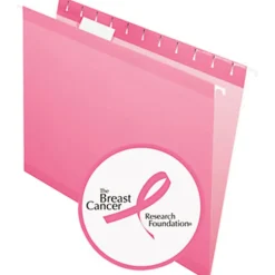 Pendaflex® Premium Reinforced Color Hanging File Folders, Letter Size, Pink, Pack Of 25 Folders