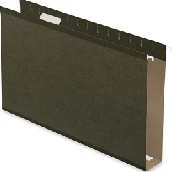 Pendaflex® Premium Reinforced Extra-Capacity Hanging File Folders, 2" Expansion, Legal Size, Green, Pack Of 25 Folders