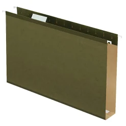 Pendaflex® Premium Reinforced Extra-Capacity Hanging File Folders, 2" Expansion, Legal Size, Green, Pack Of 25 Folders