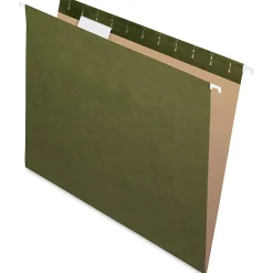 Pendaflex® Premium Reinforced Hanging File Folders With Tabs, Letter Size, Standard Green, Pack Of 25 Folders