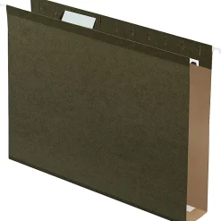 Pendaflex® Premium Reinforced Extra-Capacity Hanging File Folders, 2" Expansion, Letter Size, Green, Pack Of 25 Folders