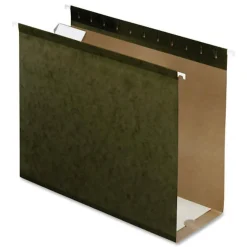 Pendaflex® Premium Reinforced Extra-Capacity Hanging File Folders, 4" Expansion, Letter Size, Green, Pack Of 25 Folders