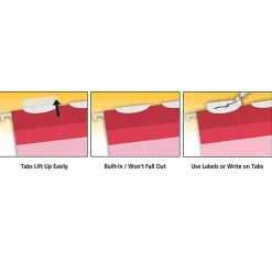 Pendaflex® Ready-Tab™ With Lift Tab Technology Reinforced Box-Bottom Hanging Folders, Letter Size, Standard Green, Pack Of 20