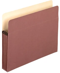 Pendaflex® Redrope Expandable File Pockets, 3 1/2" Expansion, Letter Size, Brown, Pack Of 25
