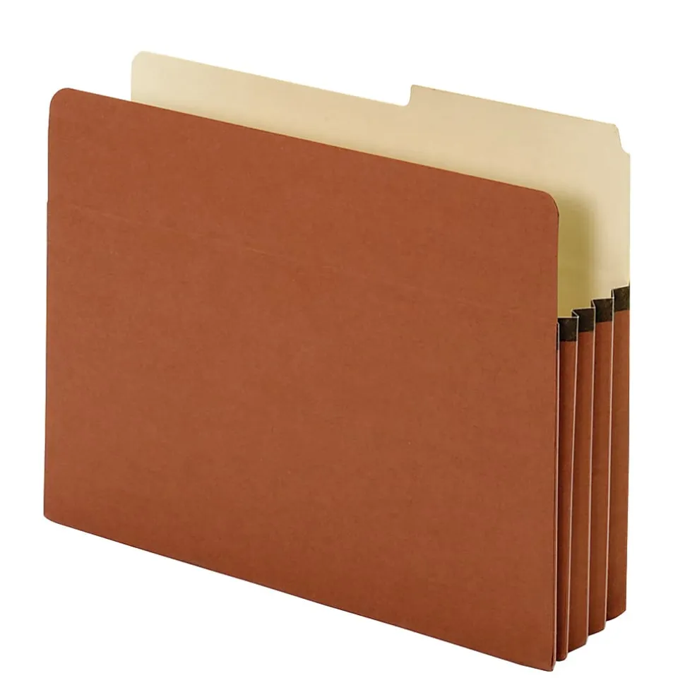 Pendaflex® Redrope Expanding File Pockets, 3 1/2" Expansion, Letter Size, Brown, Box Of 25 File Pockets