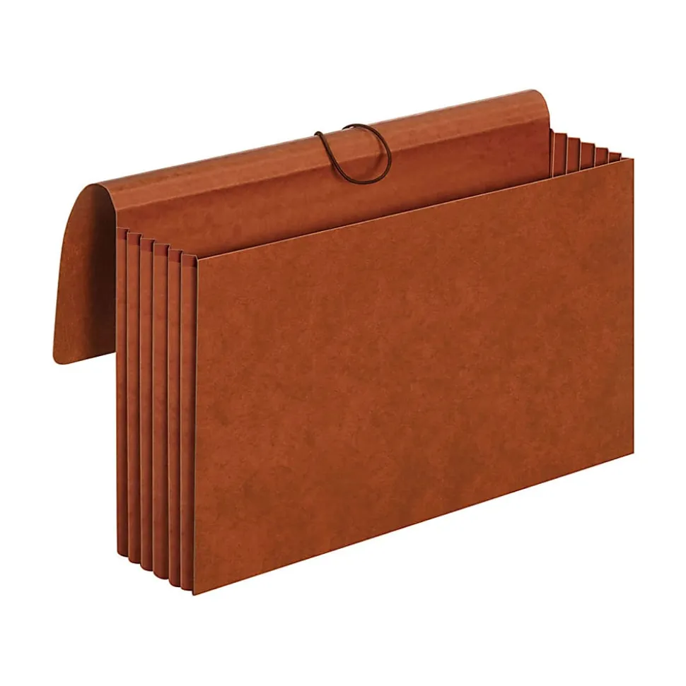 Pendaflex® Redrope Standard Expansion Wallets, 5 1/4" Expansion, Legal Size, 100% Recycled, Red, Pack Of 10 Wallets