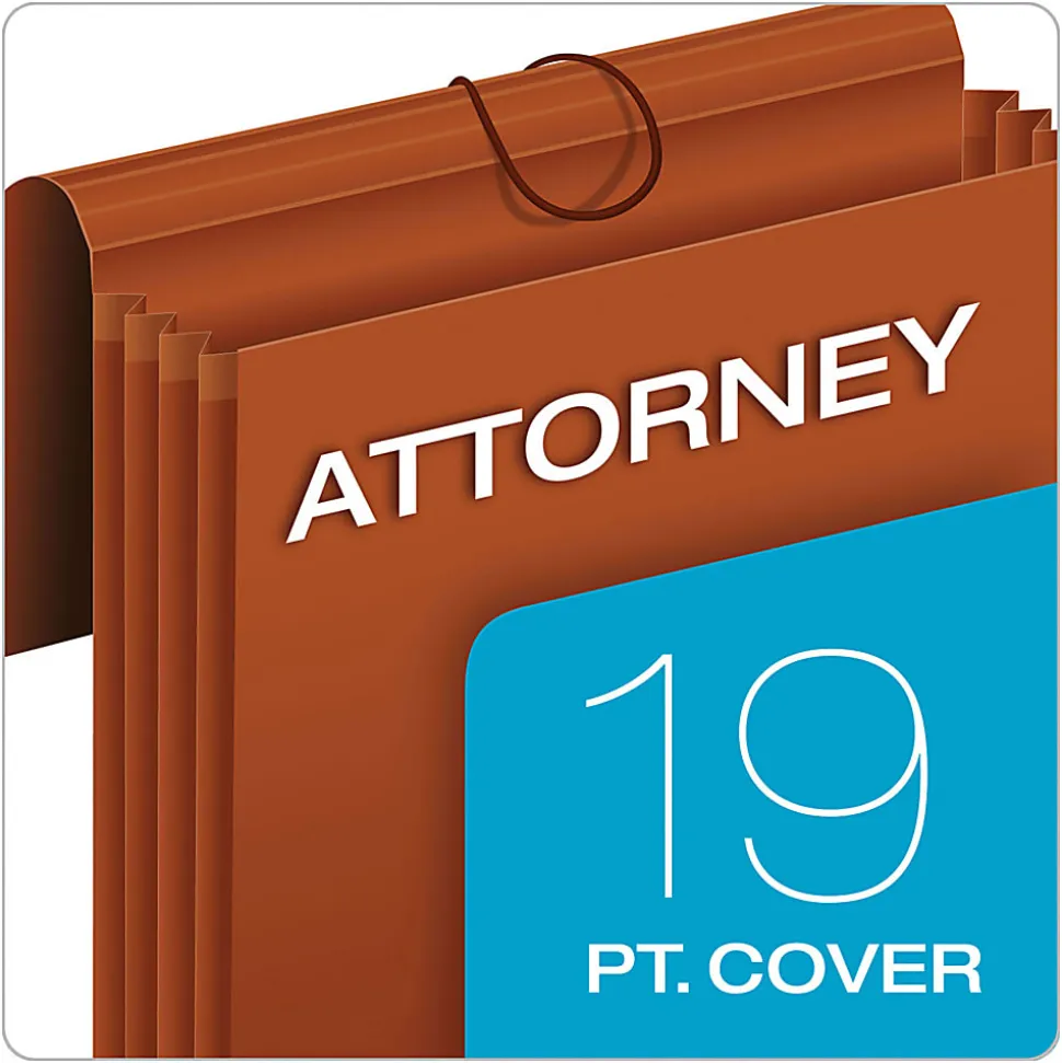 Pendaflex® Redrope Standard Expansion Wallets, 5 1/4" Expansion, Legal Size, 100% Recycled, Red, Pack Of 10 Wallets
