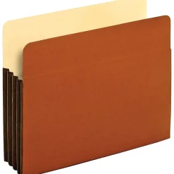 Pendaflex® Redrope Tyvek® Top-Tab File Pockets, 3 1/2" Expansion, Letter Size, Brown, Box Of 10 Pockets