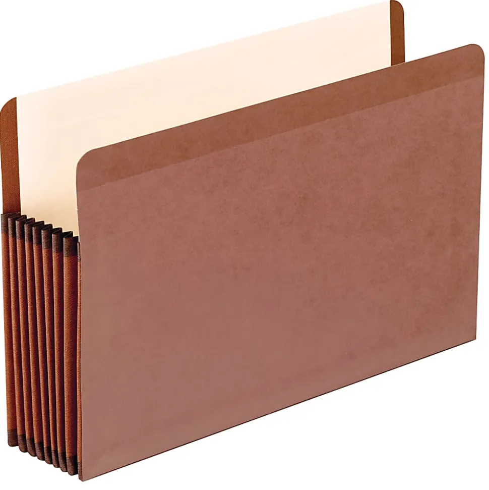 Pendaflex® Reinforced Expanding File Pockets, Legal Size, 7" Expansion, Red, Box Of 5