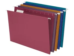 Pendaflex® Reinforced Polylaminate Hanging File Folders, 3/4" Expansion, Letter Size, 1/5 Tab Cut, Assorted Colors, Box Of 20 Folders