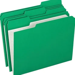 Pendaflex® Reinforced-Top File Folders, 1/3 Cut Tab, Letter Size, Bright Green, Box Of 100 Folders