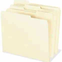 Pendaflex® Smart Shield™ File Folders, Letter Size, Manila, 1/3 Cut Tabs, Box of 100