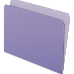 Pendaflex® Straight-Cut Color File Folders, Letter Size, Lavender, Box Of 100