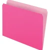 Pendaflex® Straight-Cut Color File Folders, Letter Size, Pink, Box Of 100