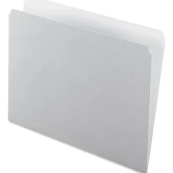 Pendaflex® Straight-Cut Color File Folders, Letter Size, Gray, Box Of 100