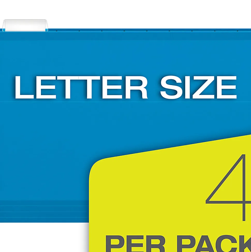 Pendaflex® SureHook® Hanging Pockets, 3 1/2" Expansion, 8 1/2" x 11", Assorted Colors, Pack Of 4 Pockets