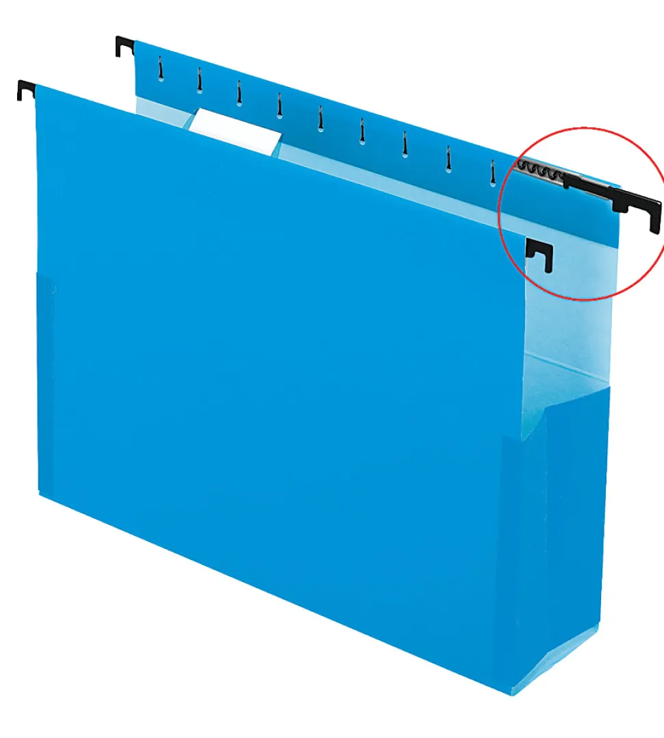 Pendaflex® SureHook® Pocket Reinforced Box Files, 2" Expansion, Letter Size, Blue, Pack Of 25