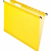 Pendaflex® SureHook™ Reinforced Hanging Folders, 1/5-Cut, Letter Size, Yellow, Box Of 20