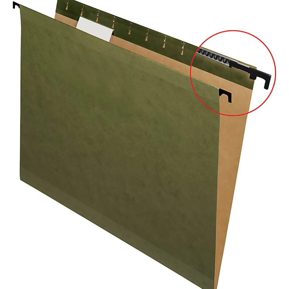 Pendaflex® SureHook® Technology Hanging File Folders, Letter Size, Green, Box Of 20 Folders