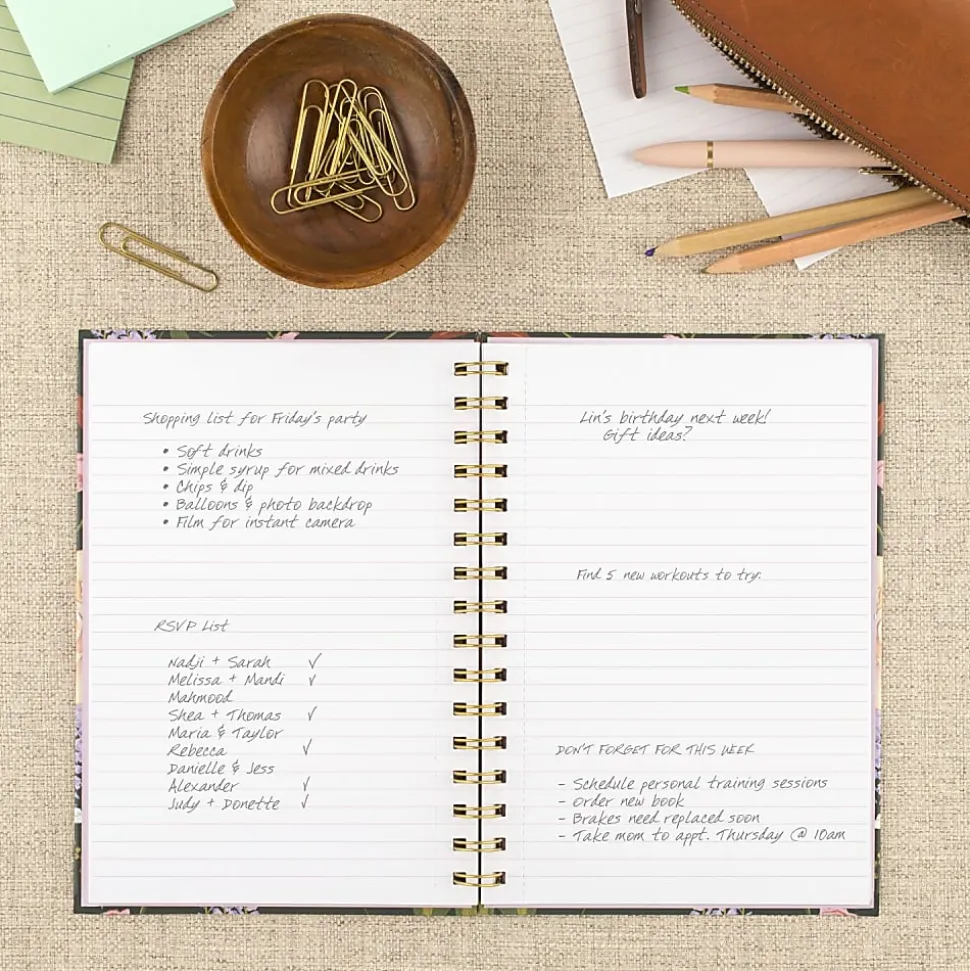 Pen+Pillar for Cambridge® Notebook, 80 Sheets, Hardcover, Tulip, Small, 8 1/4" x 5 3/4"