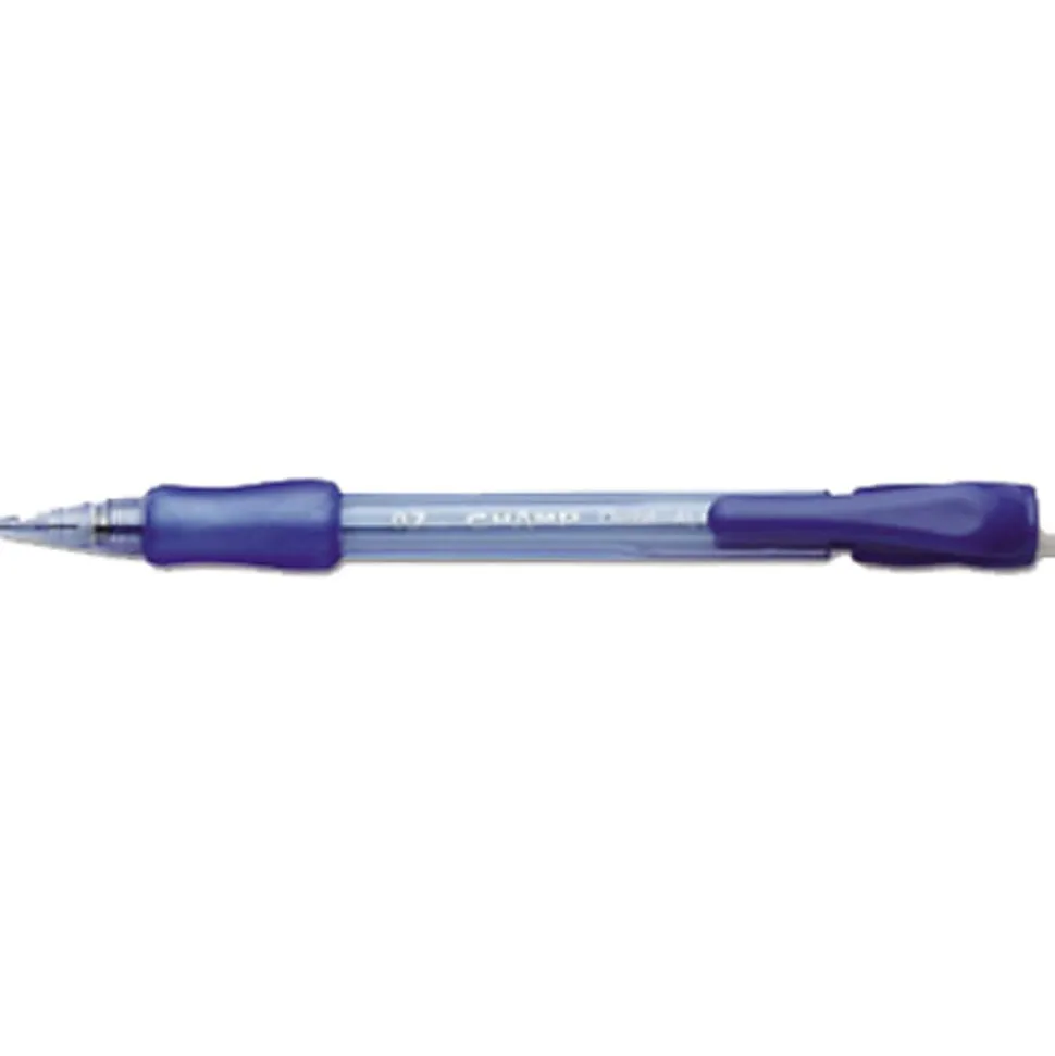 Pentel® Champ Mechanical Pencils, #2 Lead, Medium Point, 0.7 mm, Blue Barrel, Pack Of 12