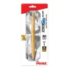 Pentel® EnerGel® Alloy Retractable Gel Pen, Medium Point, 0.7 mm, Gold Aluminum Barrel, Black Ink