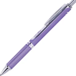 Pentel® EnerGel® Alloy Retractable Gel Pen, Medium Point, 0.7 mm, Violet Barrel, Violet Ink